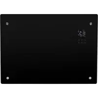 Eurom Convector verwarming alutherm verre 1000w voor in de badkamer met wi-fi en glazen behuizing zwart