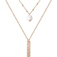 Valero Pearls Ketting rose-goud / wit