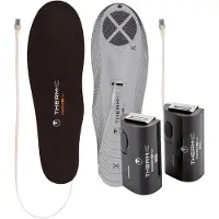 Therm-ic - Inlegzolen en binnenschoenen - Set Heat Flat + C-Pack 1300 voor Unisex - Zwart