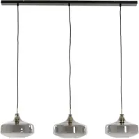Light & Living Eettafel Hanglamp Solna 3 Glazen Kappen