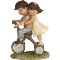 Clayre & Eef Beeld Kinderen 14 cm Bruin Polyresin Bruin