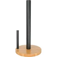 Point-Virgule Keukenrolhouder - Bamboe - Zwart - Ø 15cm H 29cm