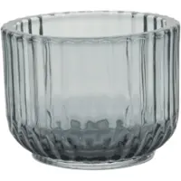 Point-Virgule theelichthouder uit glas blauw D 10.5 cm H 7.7 cm