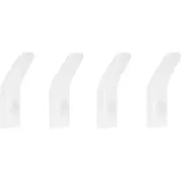 QUVIO Haakje metaal wand wit set van 4