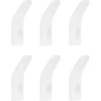 QUVIO Haakje metaal wand wit set van 6