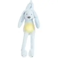 Happy horse Konijn Richie Nachtlampje met rustgevende geluiden 34cm - Blauw - Baby cadeau