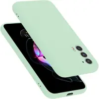 Cadorabo TPU Liquid Silicone Case Cover voor Motorola EDGE 20 (Motorola Edge 20), Smartphonehoes, Groen