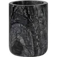 Mette Ditmer Marble tandeborstelbeker 10 cm Zwart-grijs