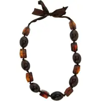 Behave - Grove Kralen Ketting met Strik - 70 cm - Trendy en Speels Accessoire