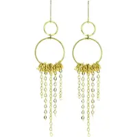 Behave - Oorbellen lang goudkleur - retro avondstijl elegant