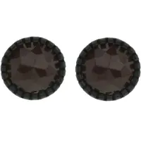 Behave - Oorstekers dames - Donkerbruin accent - Klassiek retro accessoire