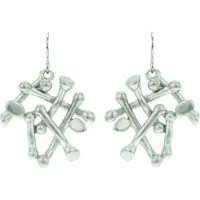 Behave - Oorhangers speels design mat zilverkleur - Creatieve city look