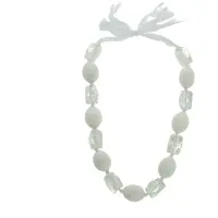 Behave - Grove Kralen Ketting met Strik - 70 cm - Elegant en Tijdloos Accessoire