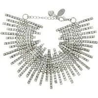 Behave - Luxe armband zilverkleur - Feestelijk statement accessoire