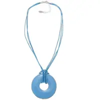 Behave - Ketting met koord en cirkelvormige hanger - Trendy minimalistisch ontwerp