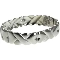 Behave - Armband - Bangle gevlochten patroon - Zilverkleur - Elegant