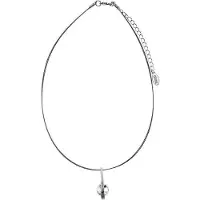 Behave Korte ketting metaal 41cm lengte met hanger 30mm lengte verwerkt met steen + verlengketting
