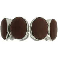 Behave - Bruine rek armband - Casual chic accessoire - 15 cm