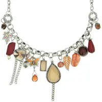 Behave - Korte ketting met verschillende bedels - Nikkelvrij - 44cm + verlengketting