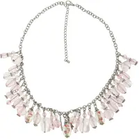 Behave - Schakelketting met diverse kralen 42 cm - Nikkelvrij - Mode-accessoire