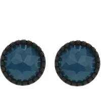 Behave - Oorstekers dames - Donkerblauw retro design - Minimalistische look
