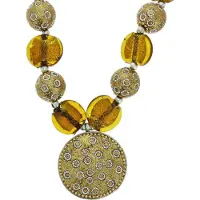 Behave - Ketting - Goudkleur en Zilverkleur - Ronde Hanger - Dames - 51 cm