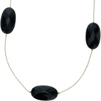 Behave - Lange ketting met zwarte kralen - Mode-accessoire voor elke gelegenheid