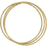 Behave - Bangle set met hamerslag - goudkleur - minimalistische look