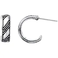 Behave - Oorbellen - Oorstekers - Half Hoop Motief - Vintage Rock