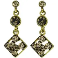 Behave - Oorhangers dames - Goudkleur bruin - Retro chic look