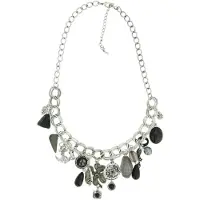 Behave - Statement ketting - Geluksbedels stijl - Zilverkleurig accent