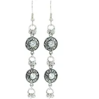 Behave - Dames oorbellen zilverkleur - Vintage look - Feestelijk stijl