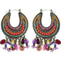 Behave - Oorhangers met kralen - Bohemian festivalstijl - Multicolor