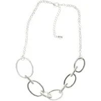 Behave - Schakelketting met steentjes 46 cm - Nikkelvrij - Mode-accessoire