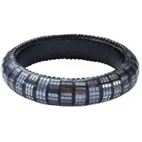 Behave Armband - bangle - zwart - antraciet - feestelijk design - 21.5cm
