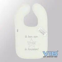 Vib - Slabbetje Luxe velours - Ik ben een STER in Knoeien! (Mint) - Babykleertjes - Slabbetjes - zwangerschap aankondiging - baby aankondiging