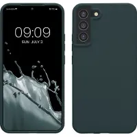 Kwmobile telefoonhoesje geschikt voor Samsung Galaxy S22 Plus - Hoesje met siliconen coating - Smartphone case in leisteen