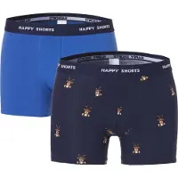 Happy Shorts Kerst boxershorts 2-pack heren reindeer wrapped in christmas lights
