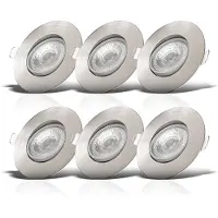 B.K.Licht LED inbouwspots, verstelbaar, spots, ultra-platte plafondspots, IP23, set van 6