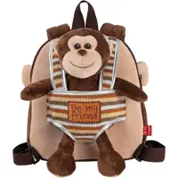 Perletti Monkey Max Knuffel Rugzak 25 Cm