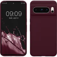 Kwmobile telefoonhoesje geschikt voor Google Pixel 8 Pro - Hoesje met siliconen coating - Smartphone case in bordeaux-violet