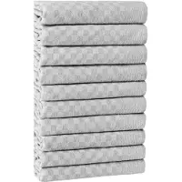 Hermia Concept Set van 10 theedoeken Wallace | katoen grijs 40x40x60 cm thee- en keukendoeken | NADUVI