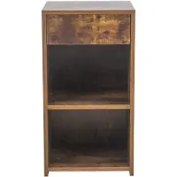 Vdd - Vintage Nachtkast - 65 cm hoog - 35 x 35 x 65 cm - Bruin/ Walnoot