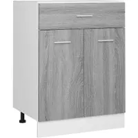 vidaXL Onderkast met lade Lyon 60x46x81,5 cm bewerkt hout grijs sonoma