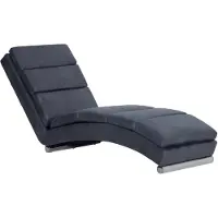 vidaXL Chaise longue kunstsuède grijs