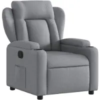 vidaXL Fauteuil verstelbaar stof lichtgrijs
