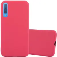 Cadorabo TPU Candy Cover (Galaxy A7 (2018)), Smartphonehoes, Rood