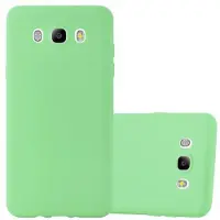 Cadorabo TPU Candy Cover (Galaxy J7 2016), Smartphonehoes, Groen