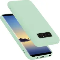 Cadorabo TPU Liquid Silicone Case Cover (Galaxy Note 8), Smartphonehoes, Groen