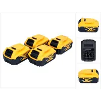 DeWalt Gereedschap batterijen + laders, DCB 184 P4 accupack 18 V 5,0 Ah / 5000 mAh 4 st. XR Li-Ion accu - met laadniveau-indicator (18 V)